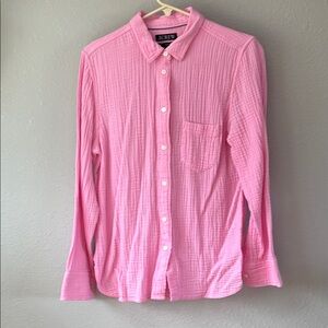J. Crew Pink Button Down Shirt Vibrant Casual Style